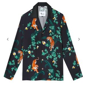 TOMBOLO “Crouching Tiger, Hidden Beverage” Long Sleeve Shirt size MEDIUM